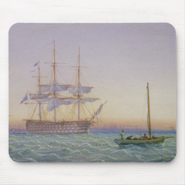 H.M. Frigates at Anchor Mouse Pad (Front)