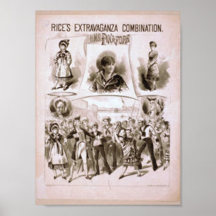 H.M.S. Pinafore Vintage Theatre Poster