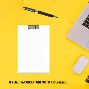 H. Metal Translucent-Wht Post-it Notes