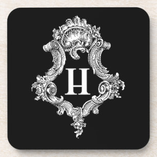 H Monogram Initial Coaster