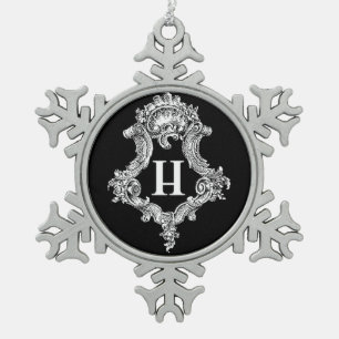 H Monogram Initial Ornament