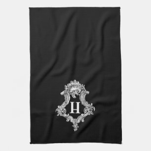 H Monogram Initial Tea Towel