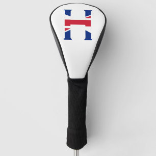 H Monogram overlaid on Union Jack Flag dccnt Golf Head Cover