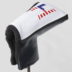 H Monogram overlaid on USA Flag pccn Golf Head Cover