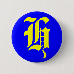 H - OLD ENLISH 6 CM ROUND BADGE