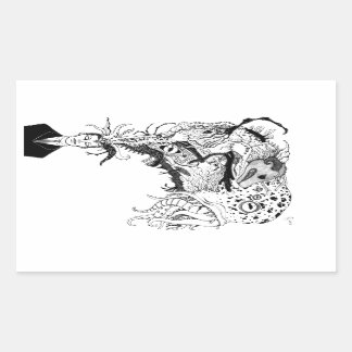 H.P. Lovecraft's monsters Rectangular Sticker