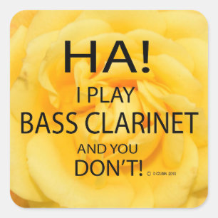 Ha Bass Clarinet Square Sticker