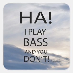 Ha Bass Square Sticker