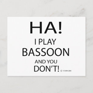 Ha Bassoon Postcard