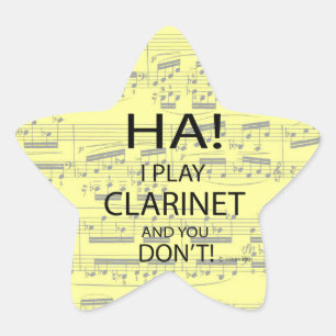 Ha Clarinet Star Sticker