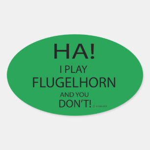 Ha Flugelhorn Oval Sticker