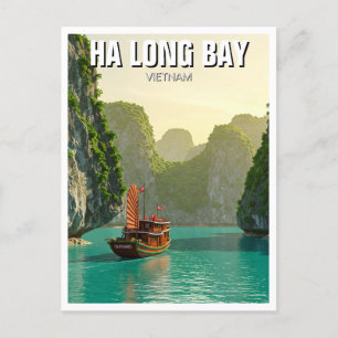 Ha Long Bay Vietnam Travel Postcard