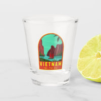 Ha Long Bay Vietnam Travel Vintage Art