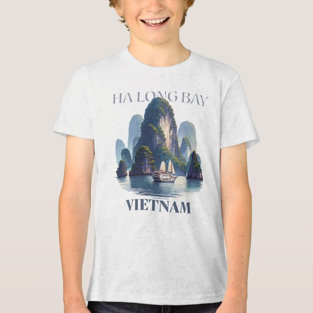 Ha Long Bay Vietnam Tri-Blend Shirt (Front)