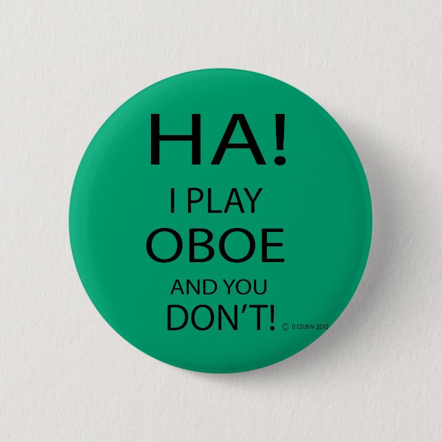 Ha Oboe 6 Cm Round Badge (Front)