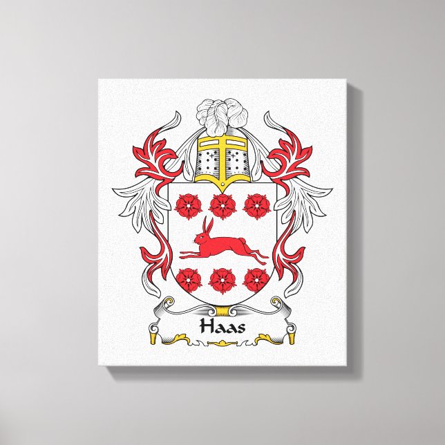 Haas Family Crest Canvas Print (Front)
