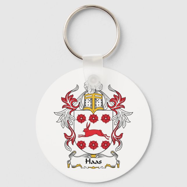 Haas Family Crest Key Ring (Front)