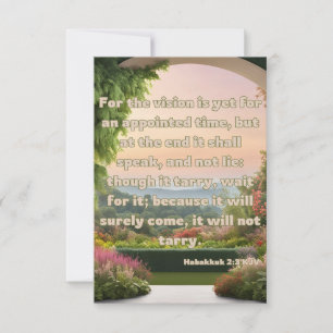 Habakkuk 2:3 KJV Bible Verse Pic Greeting Card