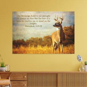 Habakkuk 3:18 Inspirational Canvas Print
