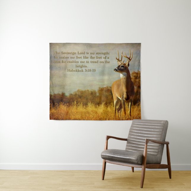 Habakkuk 3:18 Inspirational Tapestry (In Situ (Horizontal))