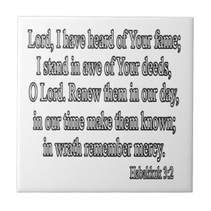 Habakkuk 3:2 square tile