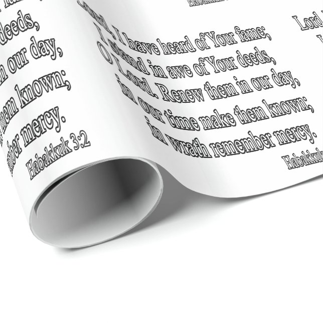 Habakkuk 3:2 square wrapping paper (Roll Corner)
