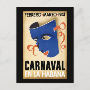 Habana Carnaval Havana Carnival 1941 Postcard