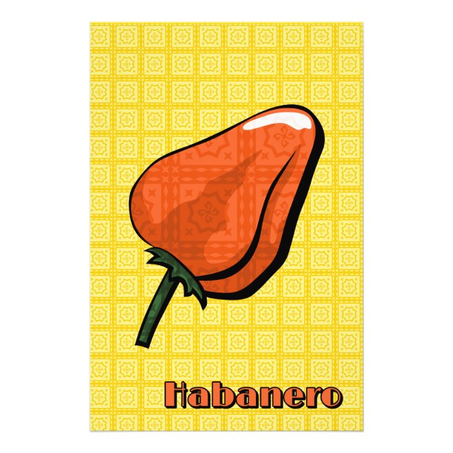 Habanero Chilli Pepper Art Print (Front)