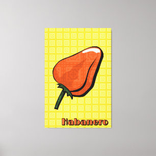 Habanero Chilli Pepper Canvas Art