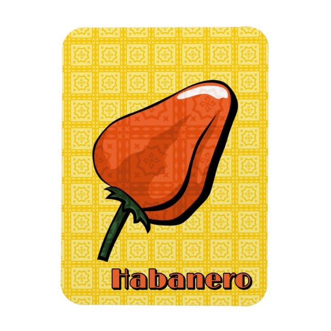 Habanero Chilli Pepper Flexible Magnet (Vertical)