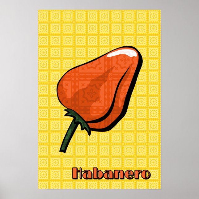 Habanero Chilli Pepper Poster (Front)