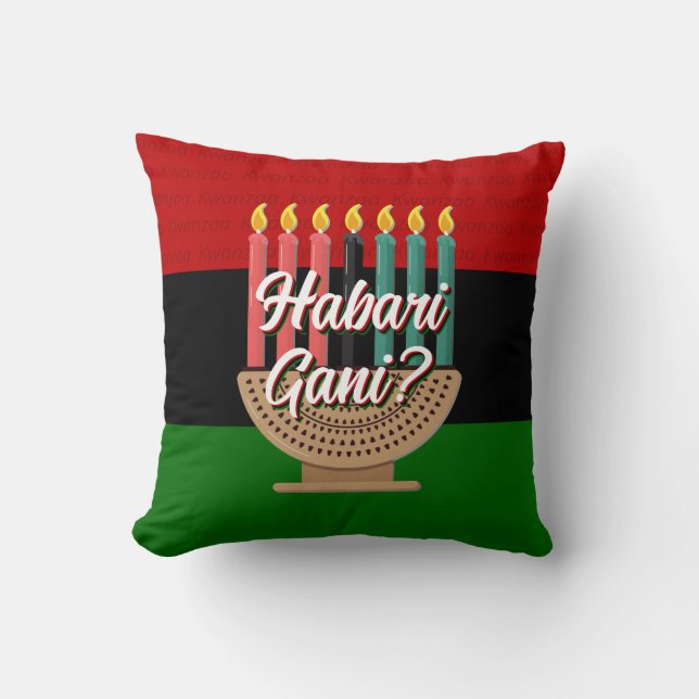 HABARI GANI Kwanzaa Cushion (Front)