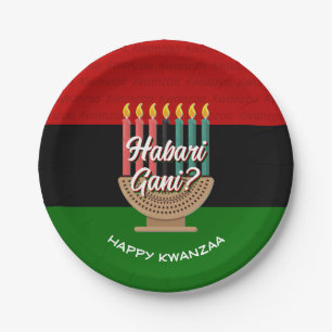 HABARI GANI Kwanzaa Paper Plate