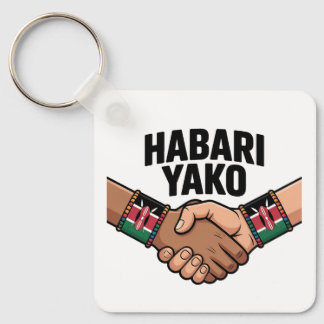 Habari Yako Kenyan Greeting Key Ring