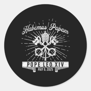 Habemus Papam Catholic Church New Pope Leo Xiv Classic Round Sticker