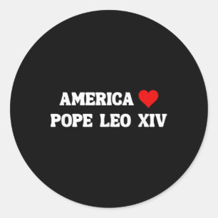 Habemus Papam Election 2025 America Love Heart Pop Classic Round Sticker