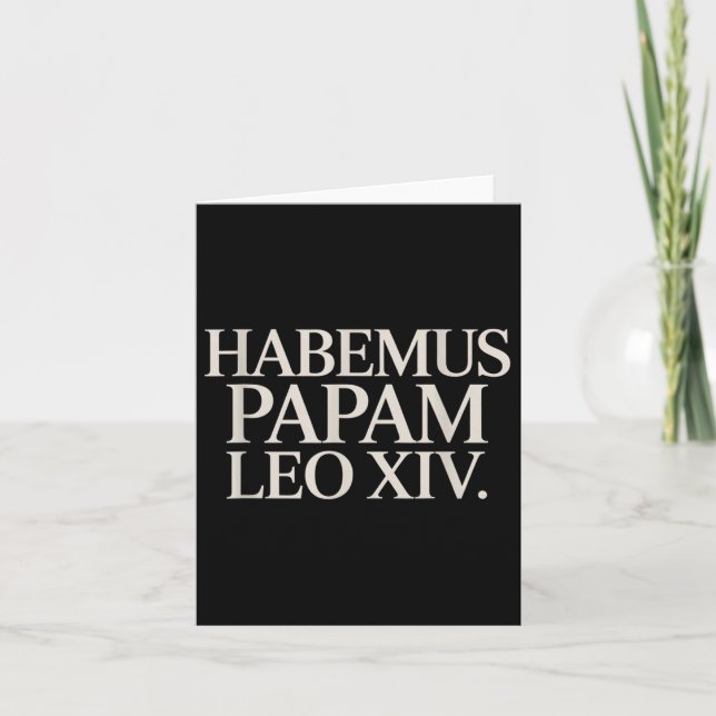 Habemus Papam Leo Xiv. Pope  Card (Front)