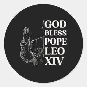 Habemus Papam New Pope 2025 God Bless Pope Leo Xiv Classic Round Sticker