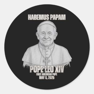 Habemus Papam Pope Leo Xiv Classic Round Sticker