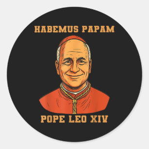 Habemus Papam Pope Leo Xiv  Classic Round Sticker