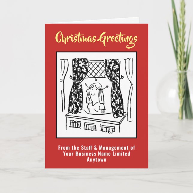Haberdashery or Soft Furnishings Christmas Card (Front)