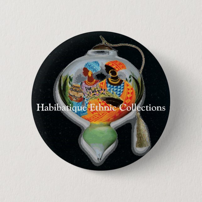 Habibatique Ethnic Collections... 6 Cm Round Badge (Front)