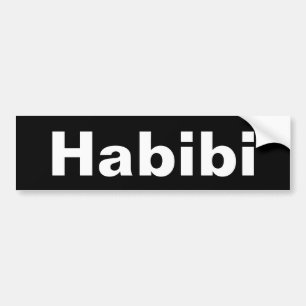"Habibi" حبيبي one word minimalism Bumper Sticker