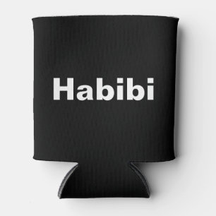 "Habibi" حبيبي one word minimalism Can Cooler