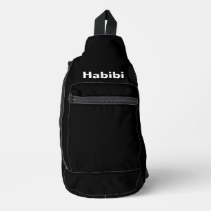 "Habibi" حبيبي one word minimalism Sling Bag