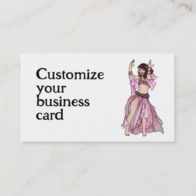 Habibi Belly Dancer Business Cards (Front)