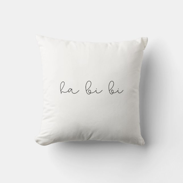 habibi (love/darling) throw pillow (Front)