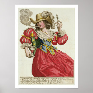 Habit of a wealthy lady about 1630 (coloured engra poster