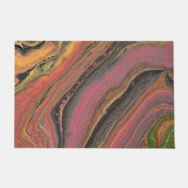 Habit of Lovin 3 Unique Abstract Door Mat (Front)