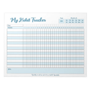 Habit Tracker Fully Customisable Notepad